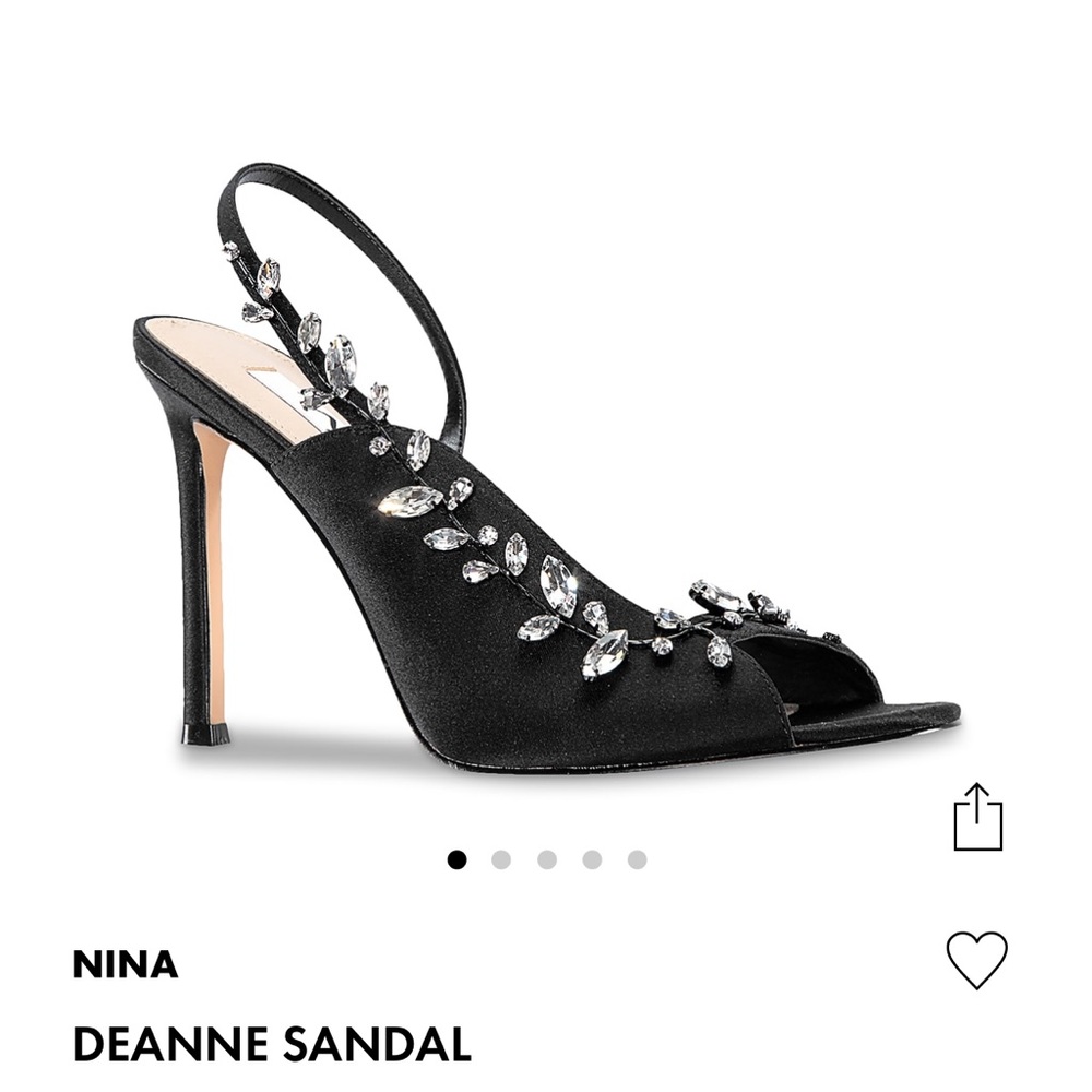 Nina black jewel heel size 8 worn once